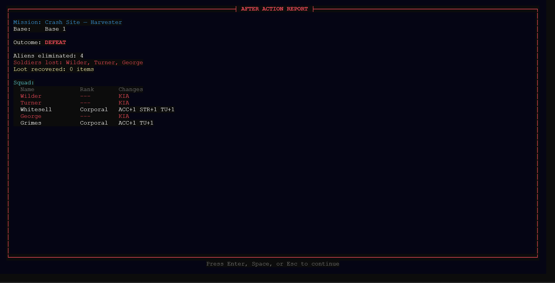 After Action Report