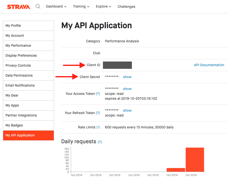 Strava Settings