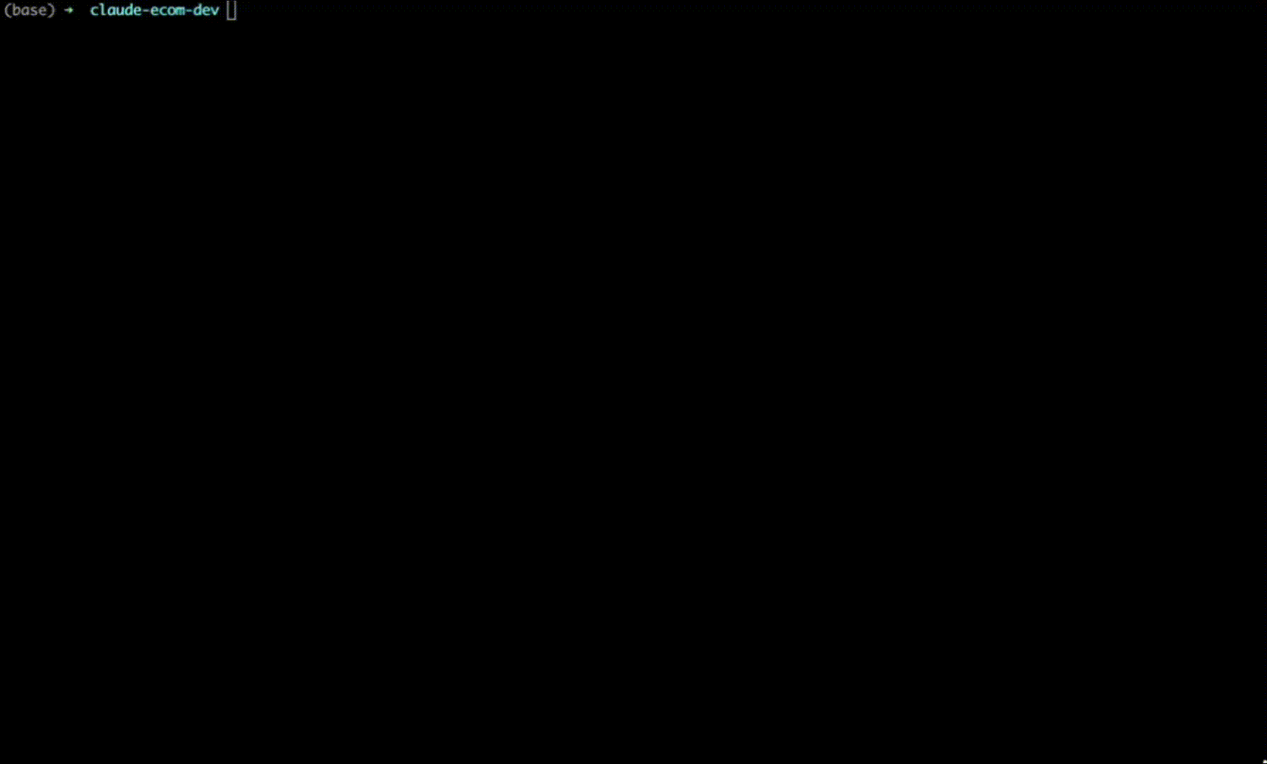 claude-ecom demo