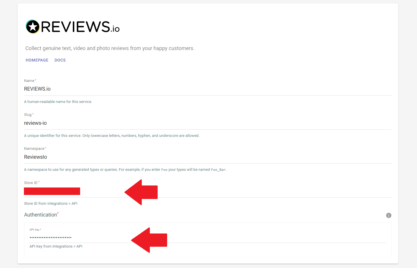 A screenshot of the REVIEWS.io service page
