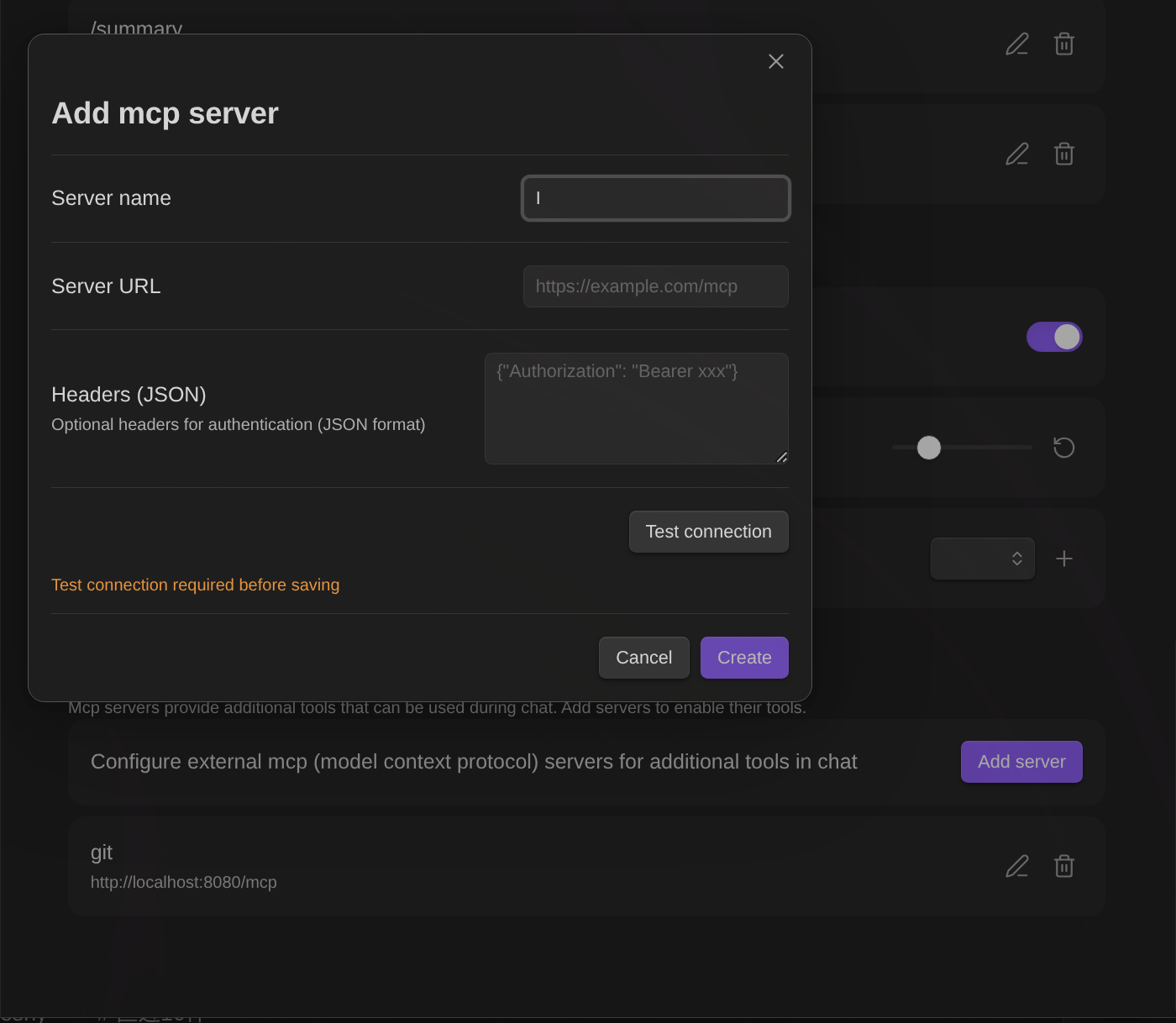 MCP Server Settings
