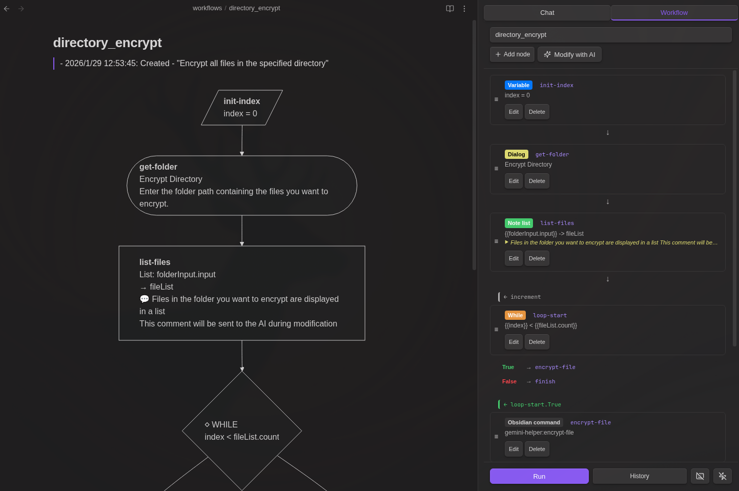 Visual Workflow Editor