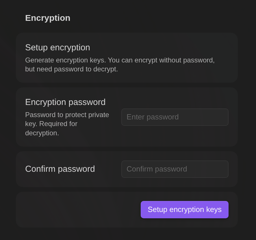 Initial Encryption Setup