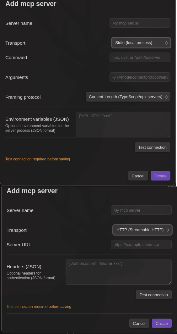 MCP Server Settings
