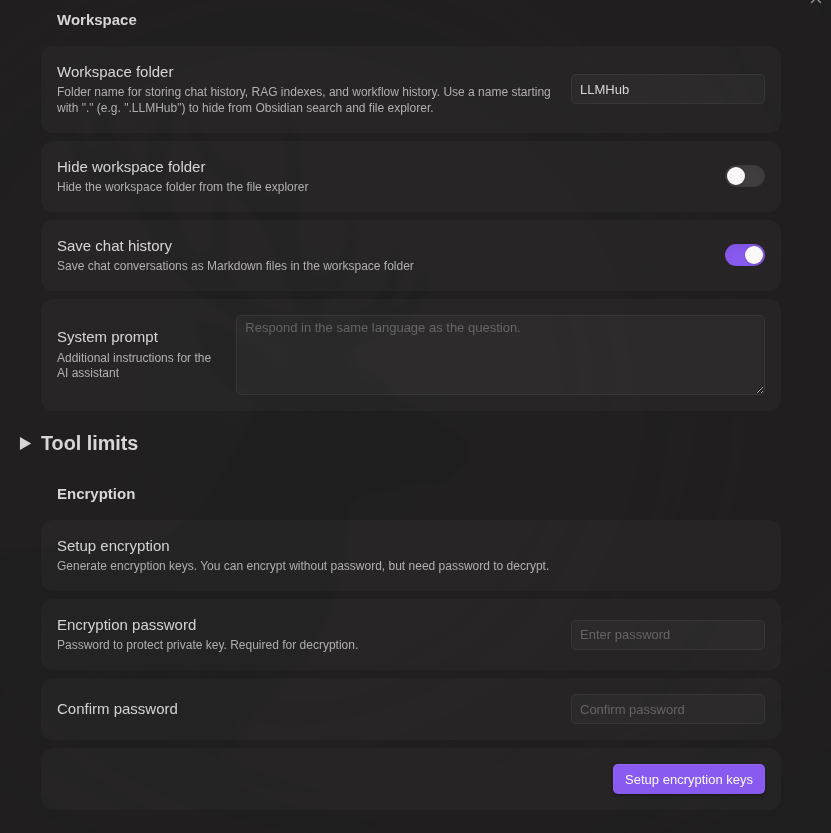 Tool Limits & Edit History