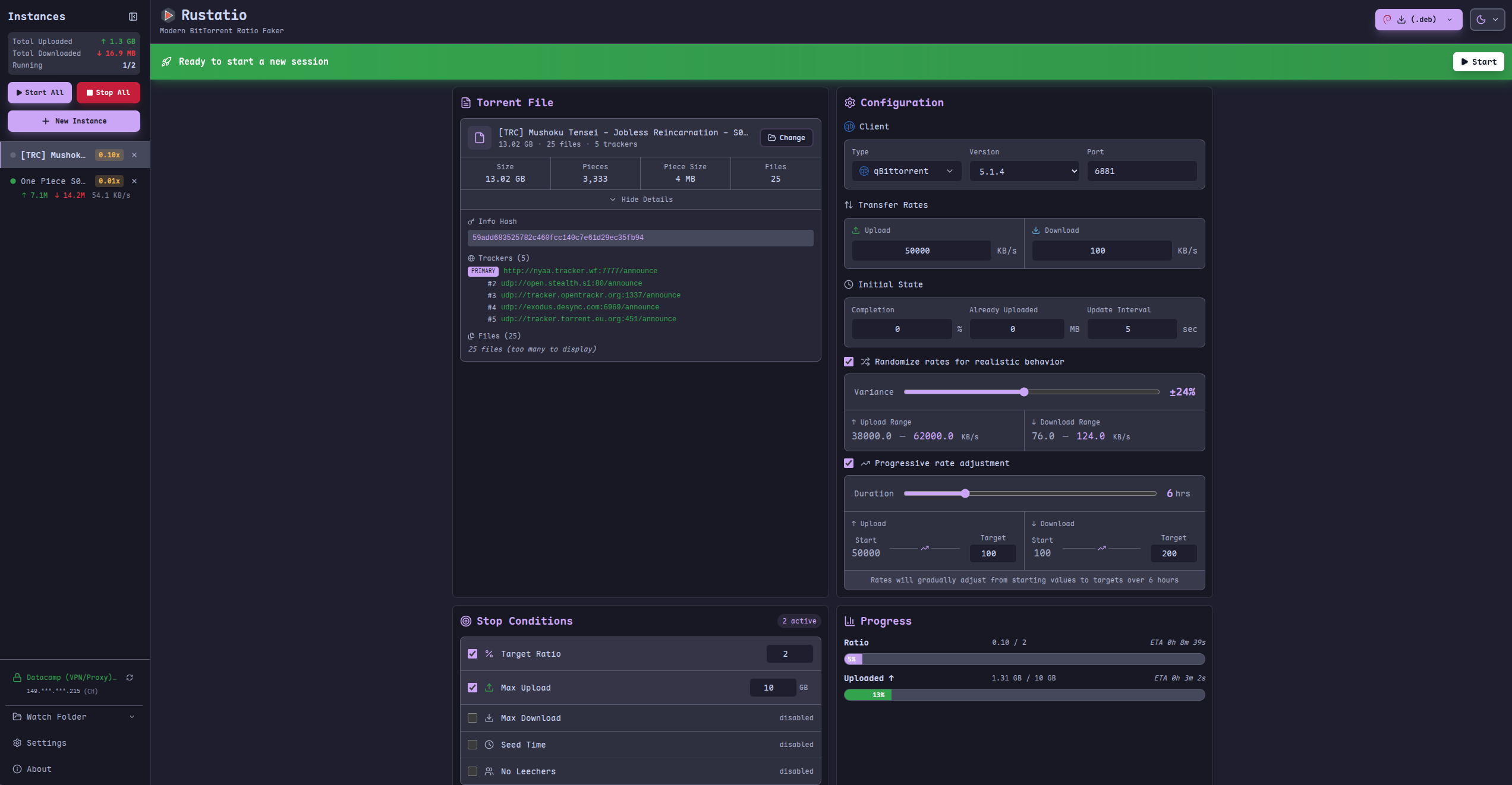 Rustatio Dark Theme