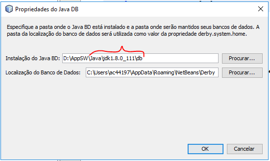 Retirando o apontamento do diretório JDK