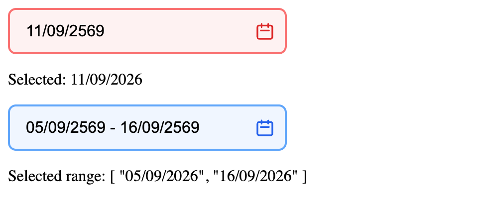 Themes and range example