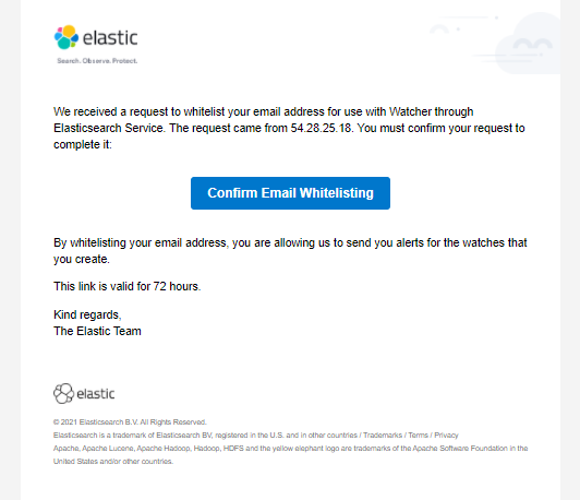 Invitation email