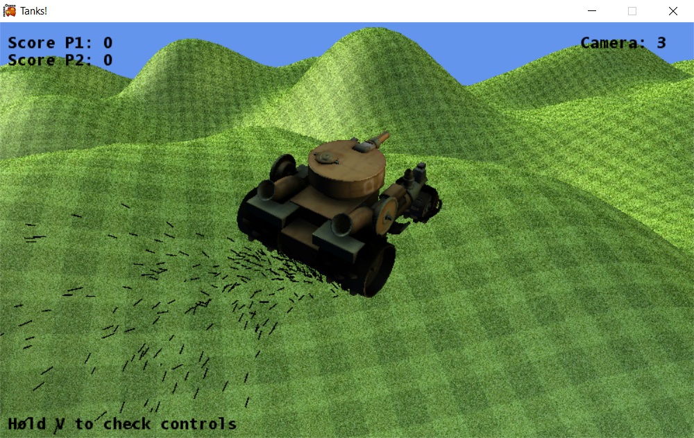 Tanks screenshot showcasing particle system