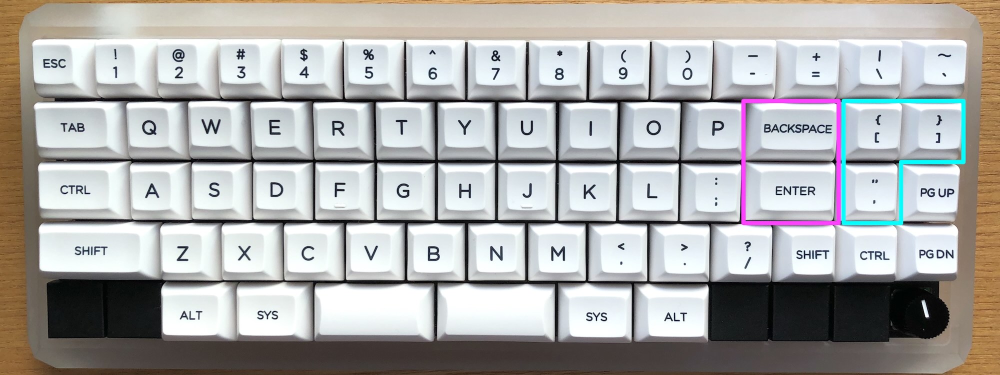 Mod keys at right side