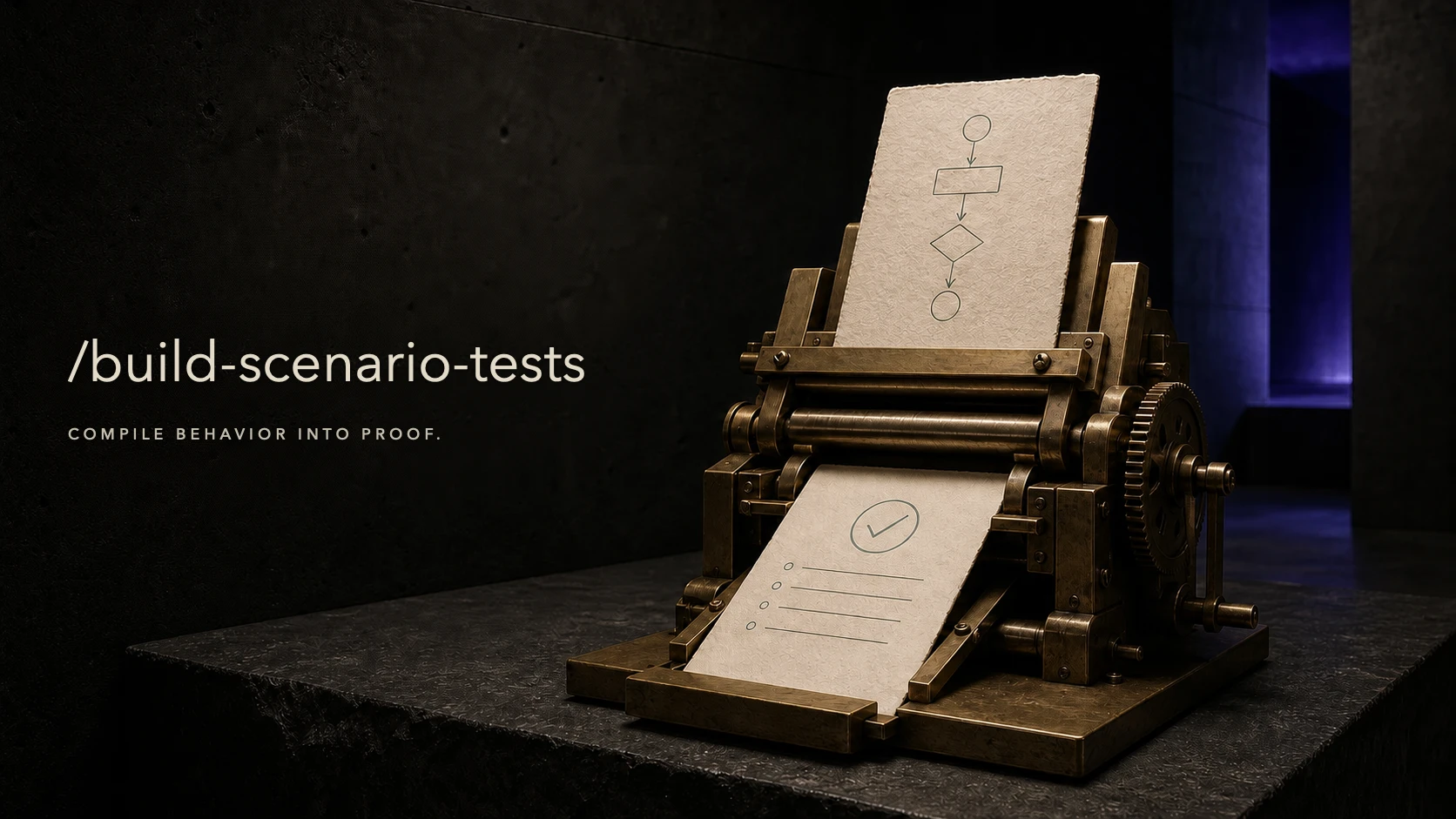 build-scenario-tests — deterministic behavior validation skill