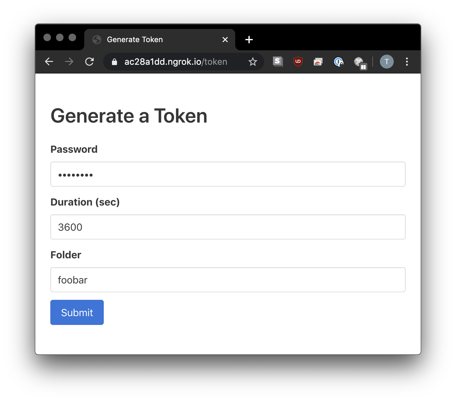 Create a token.