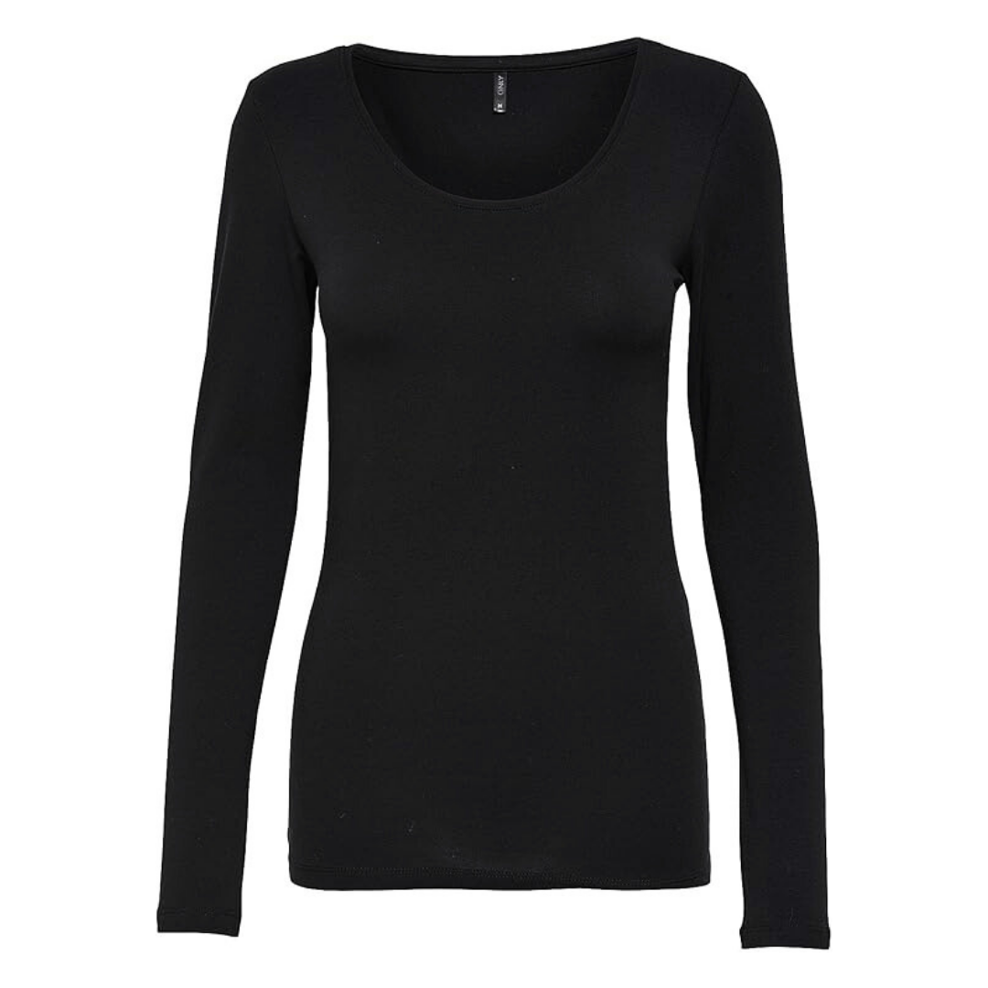 3er Pack Langarmshirt schwarz