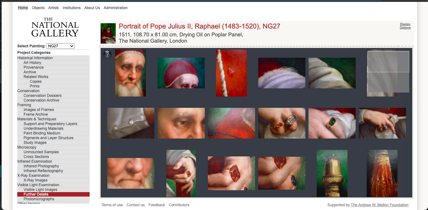 Screenshot from the Raphael Research Resource.