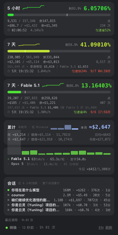 网页面板 深色