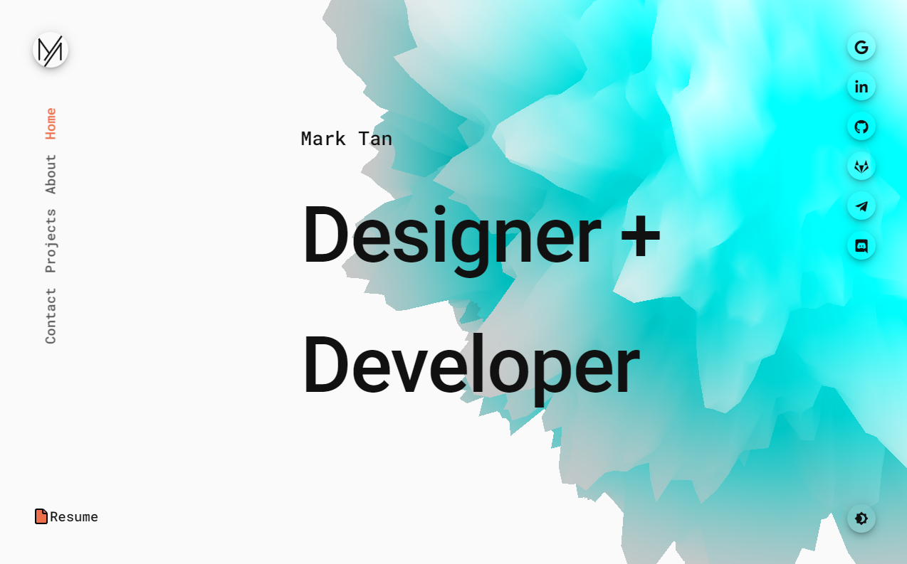 react-portfolio 网站模板截图