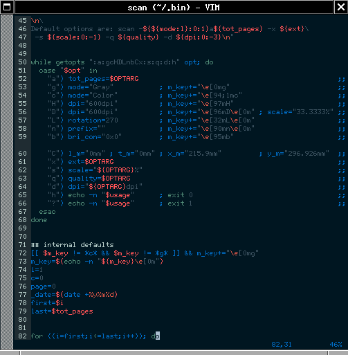 Vim with zsh code