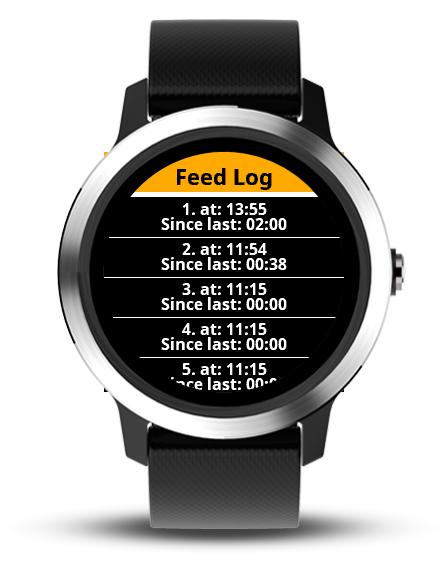 VivoActive3 Log Screen