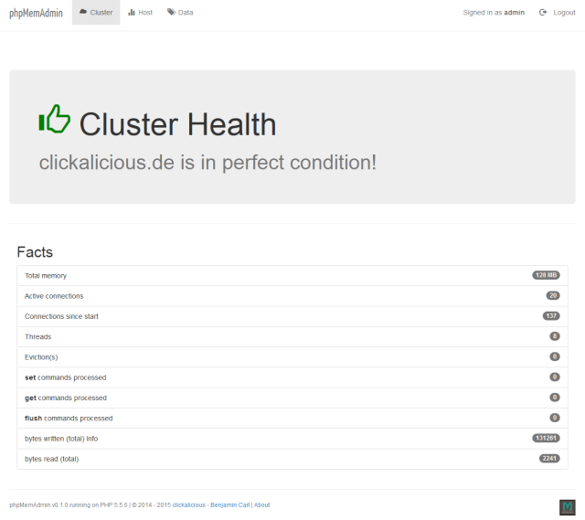 Cluster Dashboard