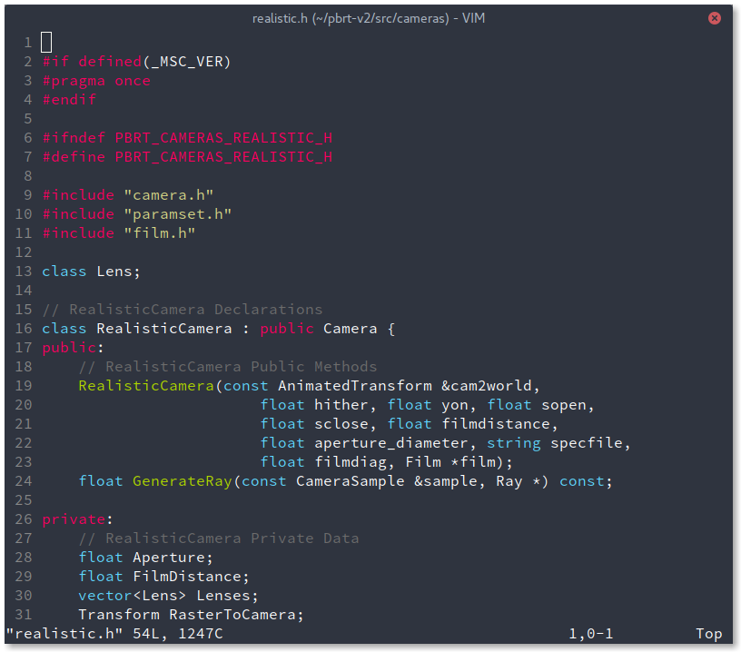 Vim Screenshot