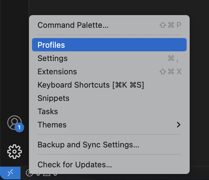 Step 1: Open Profile Menu