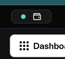 Taostats staking page header showing a connected-wallet status indicator and a dashboard navigation button