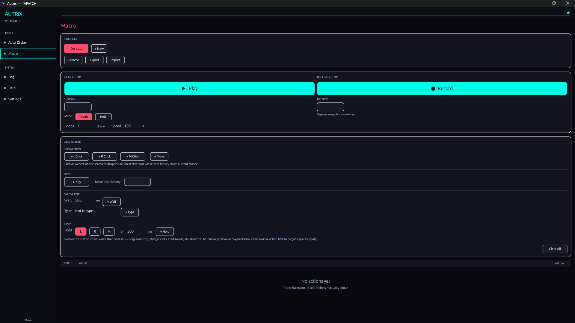 Autrix — Macro Editor