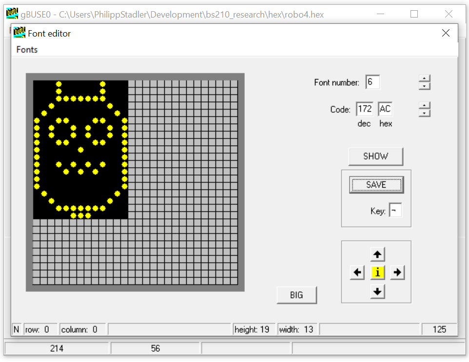 Ein Robo im Font Editor