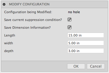 Modify Configuration Dialog