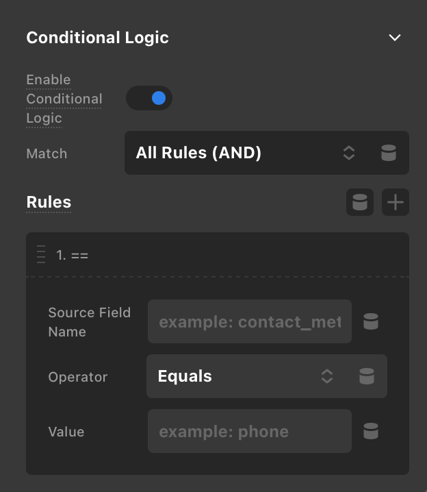 Conditional Logic UI