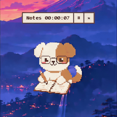 Mellow wearing glasses and writing in a notebook while transcribing a meeting