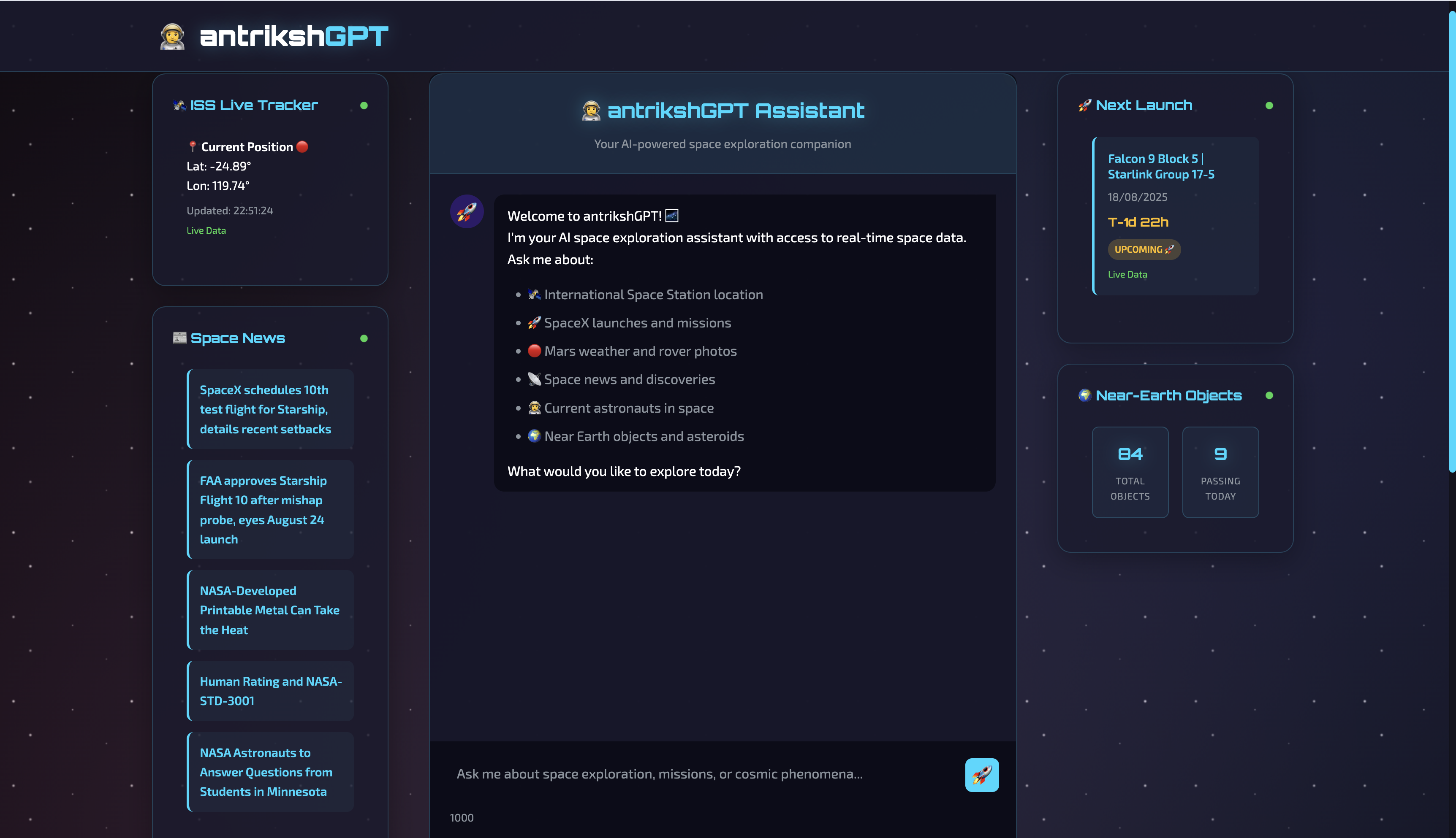 antrikshGPT Demo