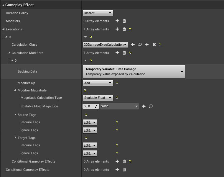 Backing Data Temporary Variable Calculation Modifier