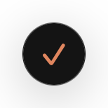 The pill's tick after the text is inserted