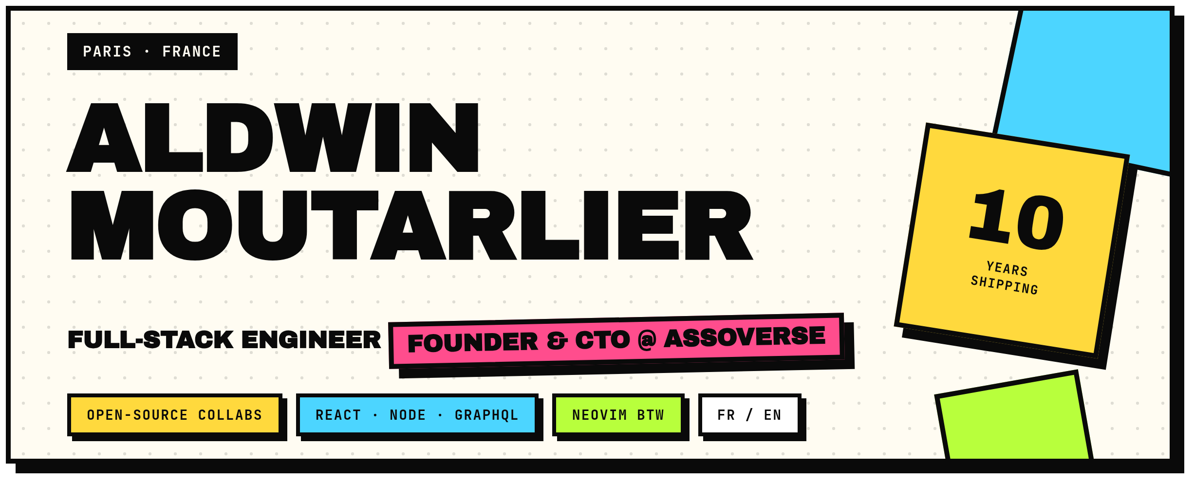 Aldwin Moutarlier — Full-Stack Engineer · Founder & CTO at Assoverse · Paris, France