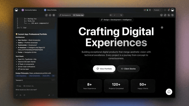 Vibe coding — click to edit apps visually in Taskade Genesis