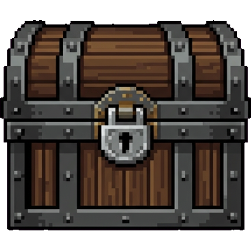 Pixel art treasure chest