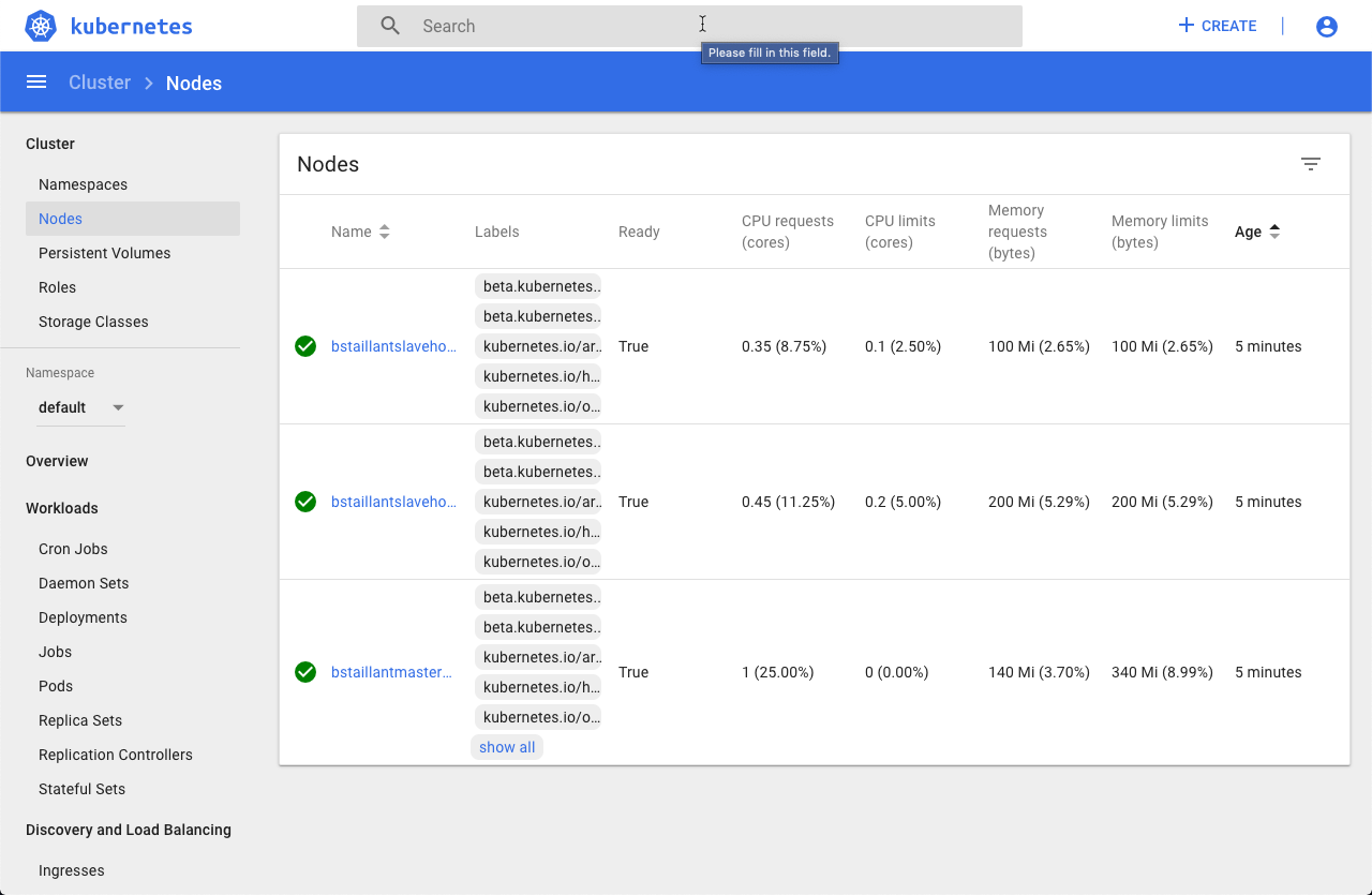 Kubernetes Dashboard 