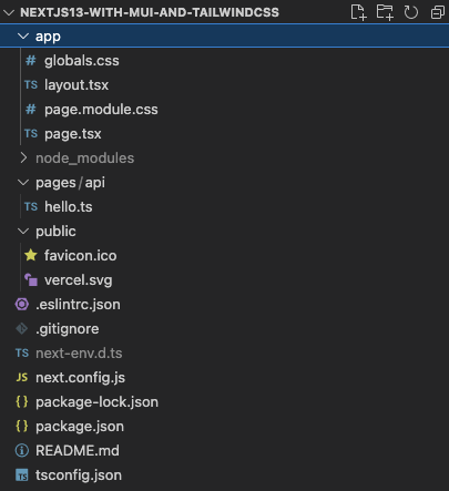 Initial Nest.js files and folders