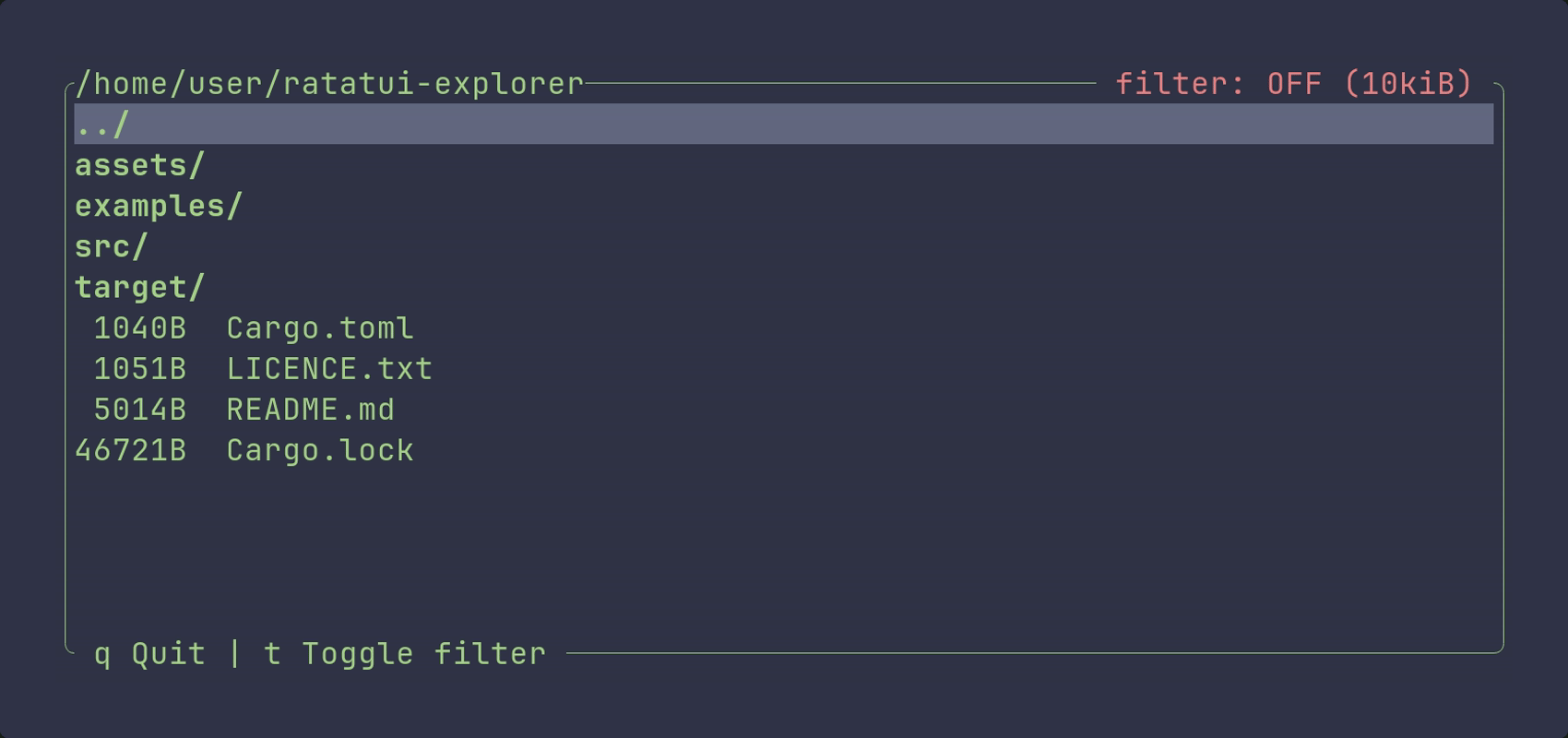 filter demonstration