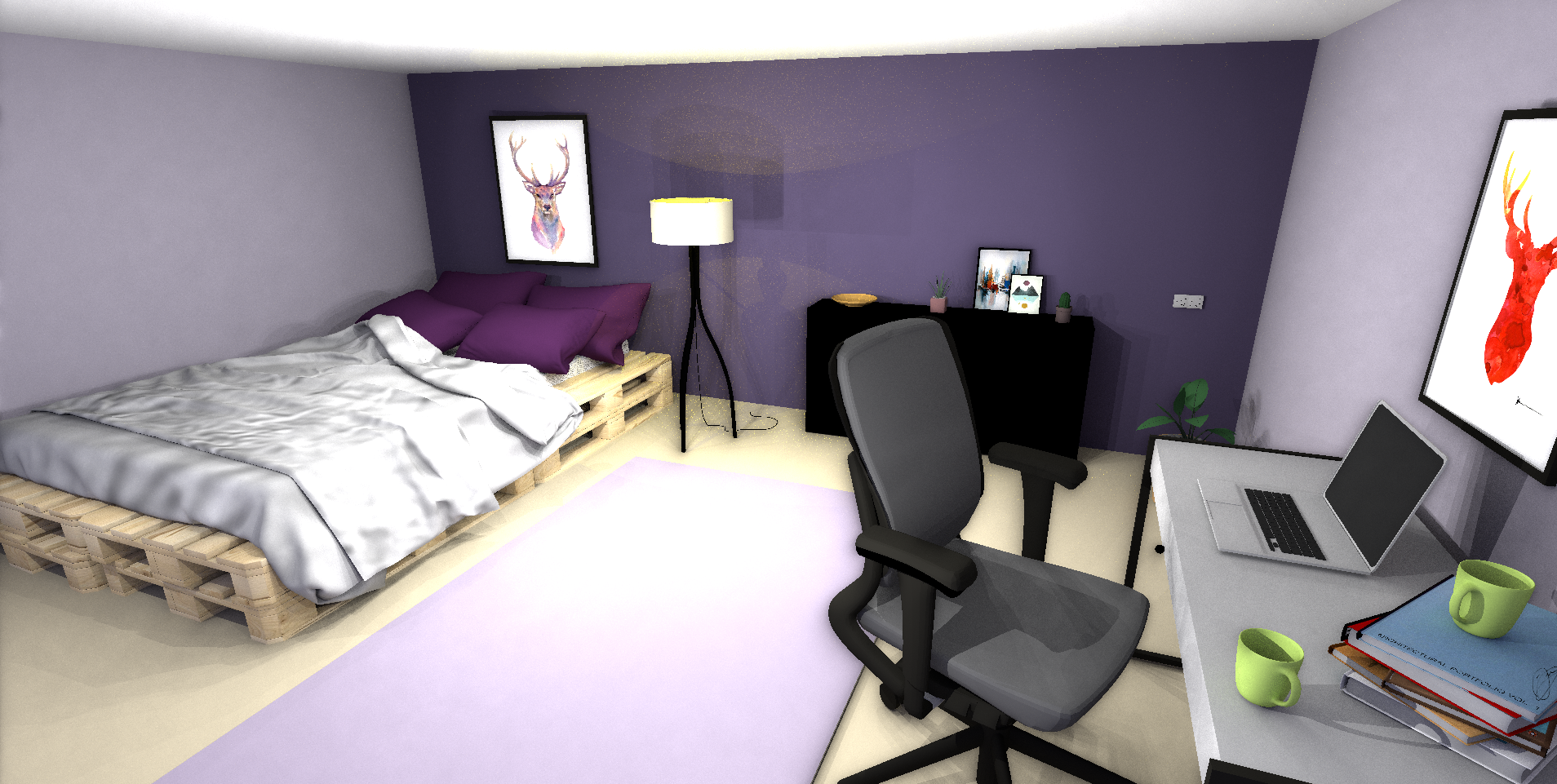 Global Illum (Purple Room Scene GI )