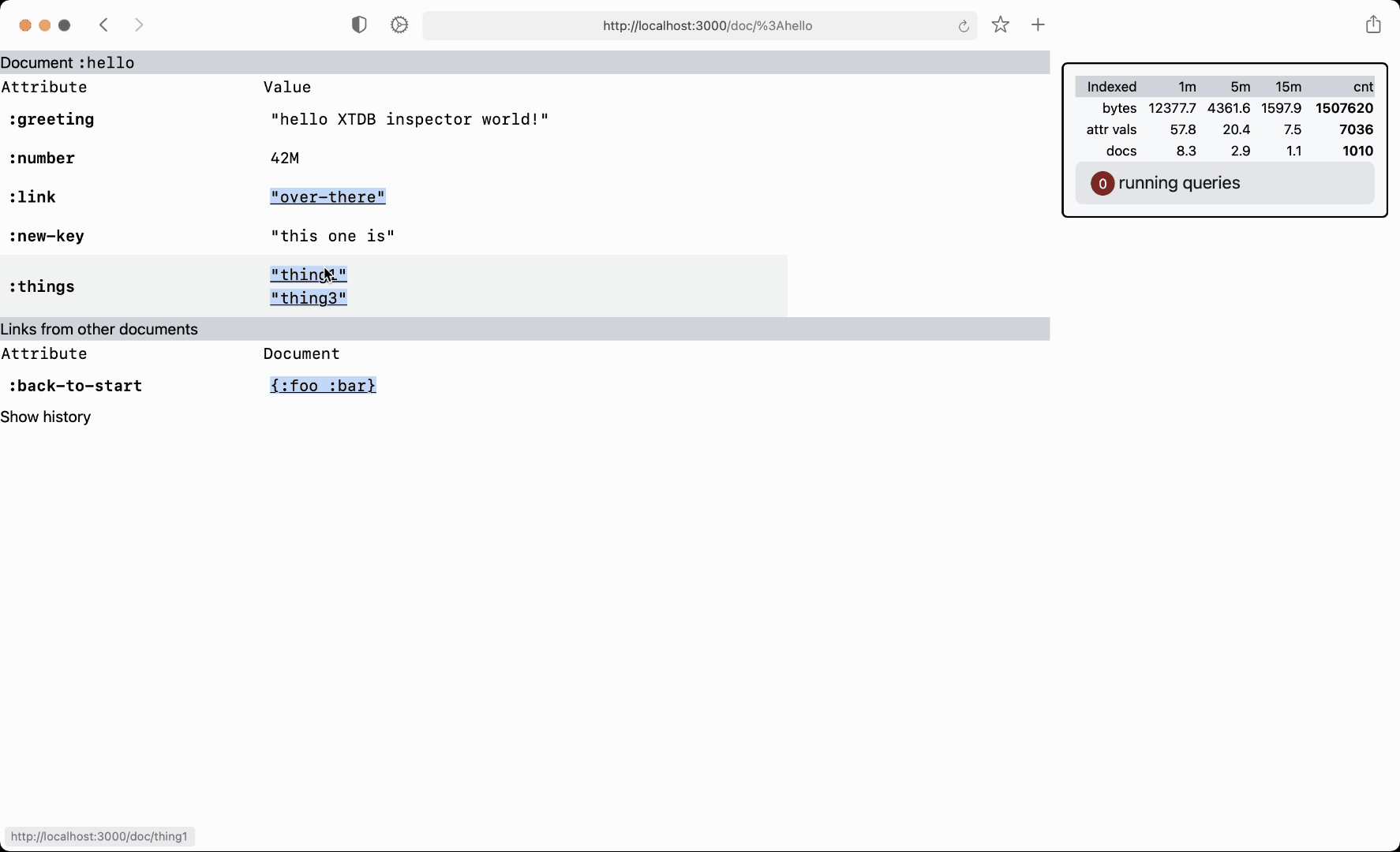 Demo screen recording of document browsing