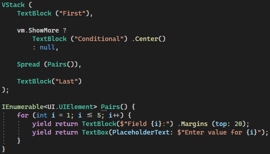 Markup Layout Insert Children Conditional Spread