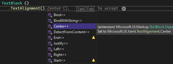 Markup Property Enum Values