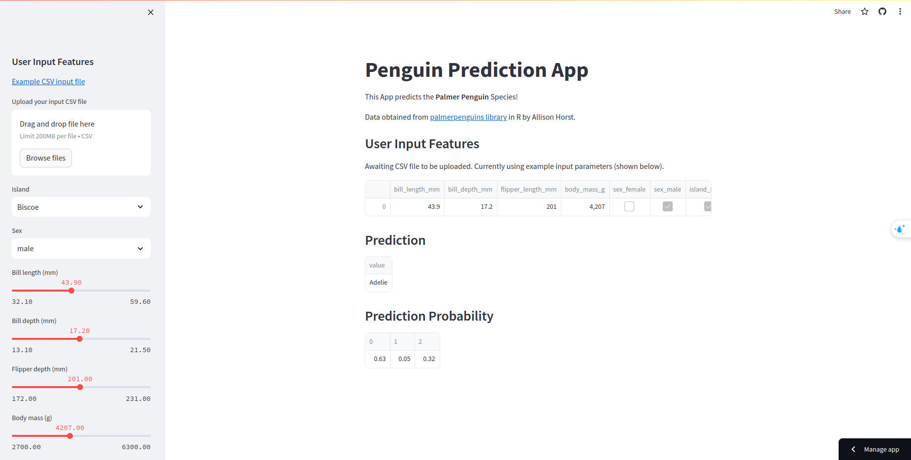 GitHub - tayfunai/Penguin-Classification-App
