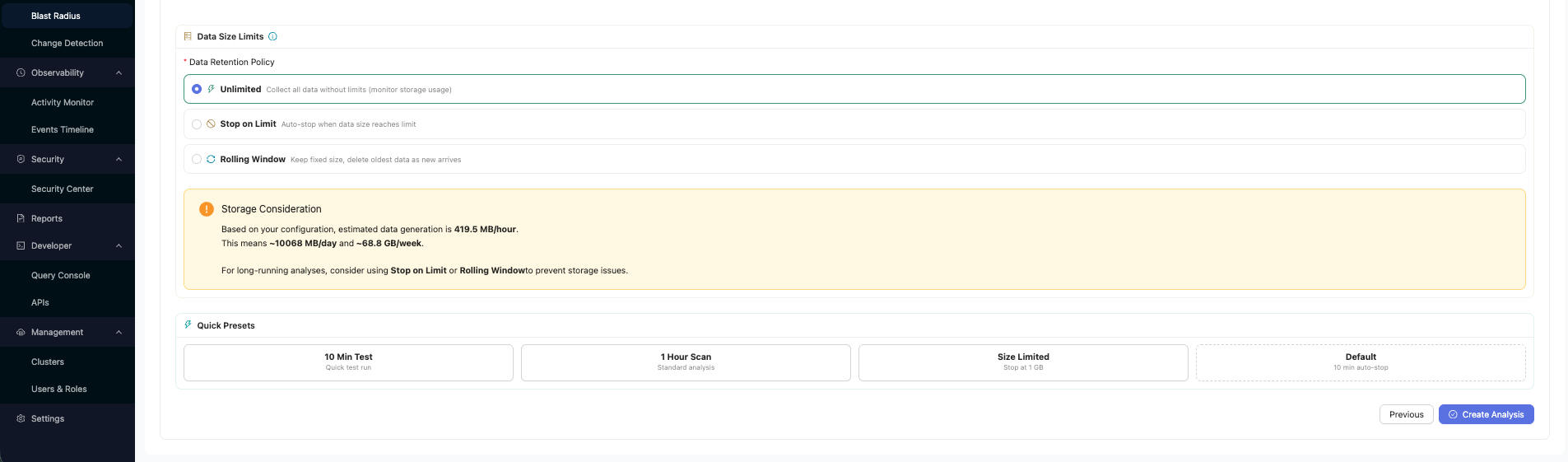 Analysis Time Sizing 2