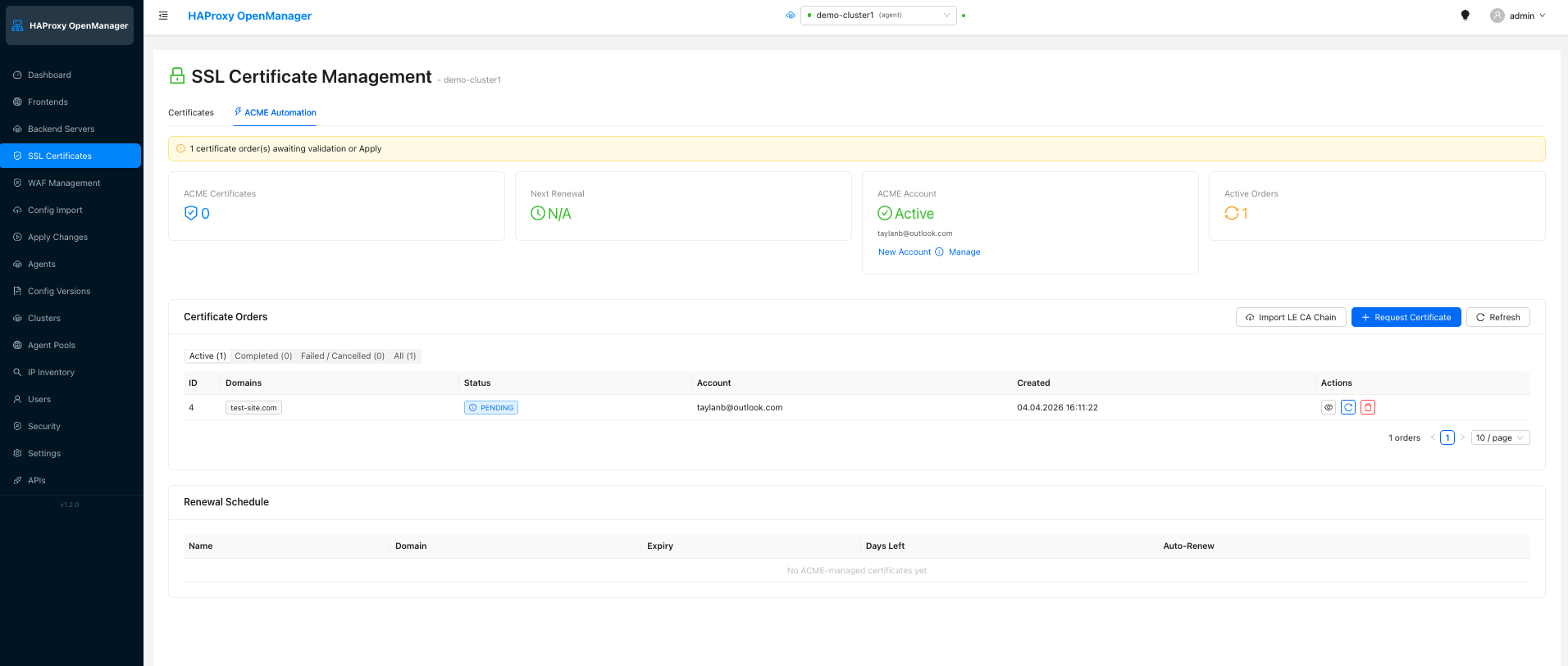 ACME Automation - Certificate Orders
