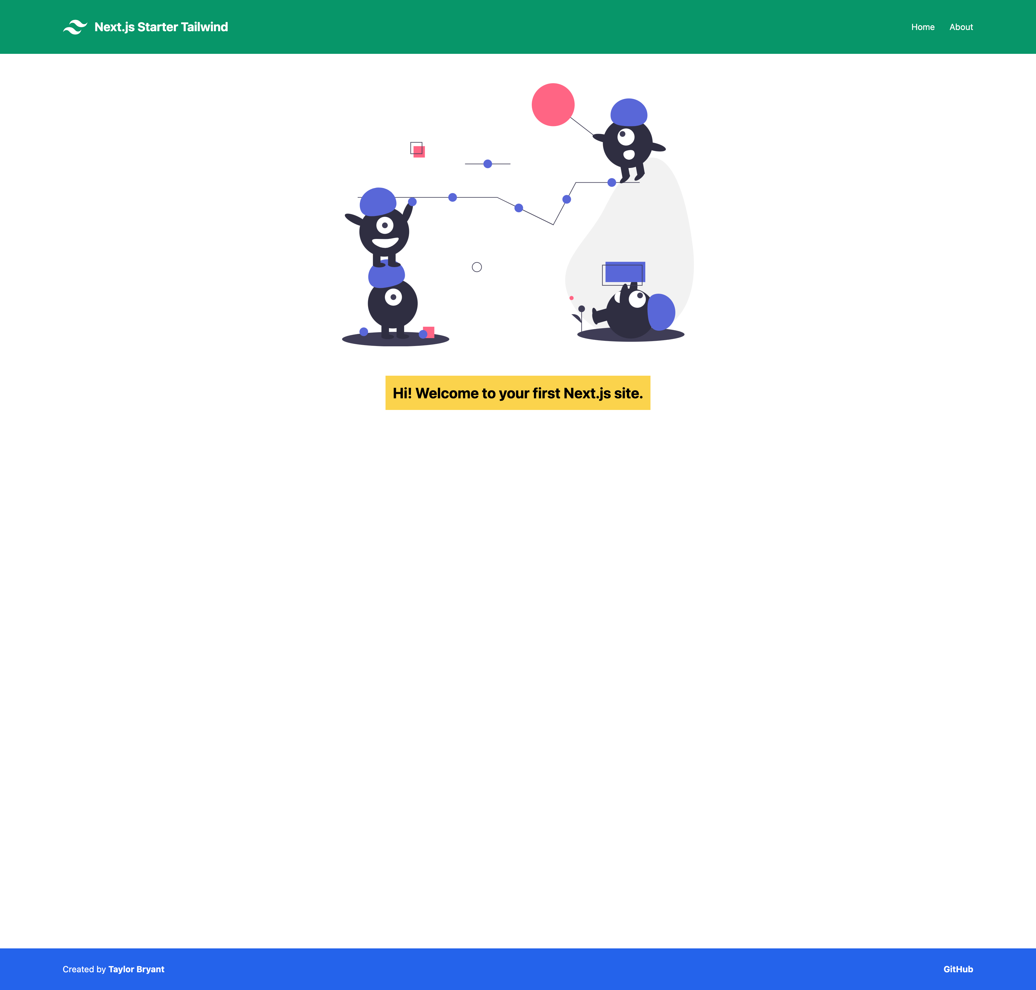 next-starter-tailwind 网站模板截图