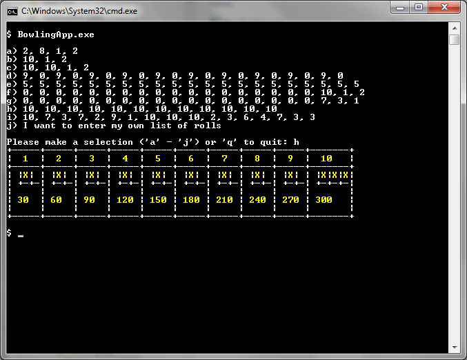 GitHub taylorjg/Bowling_CSharp Another go at the Bowling kata in C